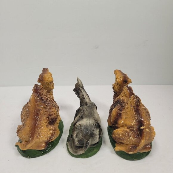 Vintage Italy Chalkware Nativity Set 1950's Replacement Figures Painted Set of 3 - Picture 5 of 10